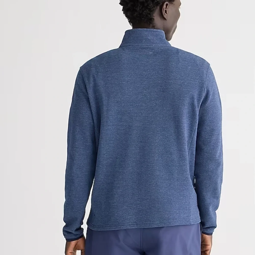 J crew Performance half-zip pullover with COOLMAX® technology heather harbor